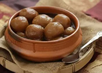 খেজুর গুড়ের রসগোল্লা, ছবি: এআই দিয়ে বানানো